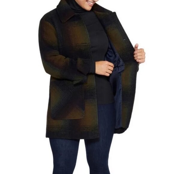 NWOT Pendleton Ladies' Wool Blend Walker Jacket Exploding Rainbow - Picture 2 of 3